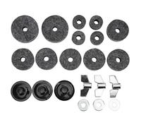 HUIOP 21 Piezas de Accesorios de Repuesto para Platillos, Mangas de Fieltro, Tuercas de Ala, Arandelas para Fieltro de Embrague de Charles, Proteja su Platillo y Mejore la Calidad del (Gris)