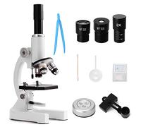 HUIOP 64X-2400X Microscopio óptico monocular Escuela primaria Niños Ciencia Biología Experimental Enseñanza Microscopio Niños Regalos de cumpleaños