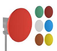HUIOP 7 piezas 55 cm Fotografía Luz Sombra Tela Suave Difusor Cubierta Azul/Rojo/Verde/Blanco/Amarillo/Marrón/Violeta Compatible para Estudio Estroboscopio Bowen Mount Reflector Estándar
