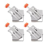 HUIOP Abrazadera de Esquina de una Sola Manija, Abrazadera de ángulo Recto de 90 Grados para Carpintería, Acero Inoxidable, 4 Piezas, Adecuada para Sujeción en ángulo Recto en Forma