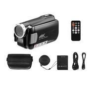 HUIOP AC2 Cámara de vídeo digital 4K Videocámara grabadora DV 48MP Zoom digital 30X IR visión nocturna pantalla táctil IPS 3.0 pulgadas con batería Control remoto bolsa de transporte