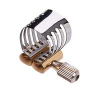 HUIOP Accesorio para Saxofón, Ligadura para Saxofón Soprano, Ajuste de un Tornillo, Estuche Exquisito, Bonito Accesorio (Plata)