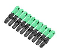 HUIOP Adaptador de Conector Rápido SC/-C de Fibra óptica para Comunicación Verde, Rendimiento Estable para Transmisión Señal Grado Telecomunicaciones, Paquete 50