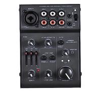 HUIOP AGE03 5 Canales Mini Mic-Line Consola de Mezclado Mezclador con USB Interfaz de Audio Efecto de Eco Incorporado USB Alimentado para Grabar DJ Network Live Broadcast Karaoke