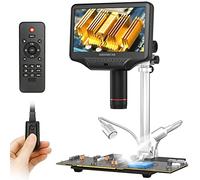 HUIOP Andonstar - Microscopio electrónico con pantalla LCD de 7 pulgadas, microscopios industriales de 4 megapíxeles, lupa de mantenimiento electrónico digital, aumento de 270X, fotos, vídeos, modo de