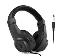 HUIOP Auriculares con Monitor estéreo con Cable Auriculares supraaurales con Controlador de 50 mm Conector de 6,5 mm para grabación Monitoreo Apreciación de música Negro (NO para PC),Headphones