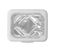 HUIOP Bandeja de Aluminio de Diseño Doble con Tapa Extraíble, Cómoda Transportar, Almacena Todo Tipo Alimentos, sin Necesidad Preocuparse por Derrames.Ligero y Fácil