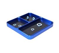 HUIOP Bandeja para Tornillos RC,Bandeja de Tornillos magnéticos RC Cars Herramientas Piezas Organizador de Metal con 4 Compartimentos Almohadilla magnética extraíble para enchufes Pernos Pasadores