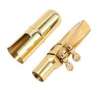 HUIOP Boquilla de Latón para Saxofón Alto, Tapa de Metal para un Tono Claro en Octavas Profesionales y Principiantes, Apertura 5 Puntas
