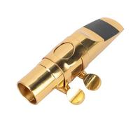 HUIOP Boquilla de Metal para Saxofón Bb con Tapa y Abrazadera para una Articulación Suave y una Jugabilidad sin Esfuerzo, Perfecta Estudiantes Músicos, 1 Kit de Boquilla Jazz Estilos Contemporáneos