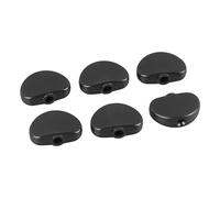 HUIOP Botón de Máquina Semicircular con Cabezal de Clavija de Afinación, Agarre Cómodo, Amplia Compatibilidad, Pieza de Repuesto de Plástico de Primera Calidad para Guitarra, Diseño (Negro)