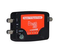 HUIOP Buscador de señal de TV, Pantalla LED, Antena de TV portátil, buscador de Fuerza de señal, medidor de búsqueda de señal con brújula, zumbador de Alarma