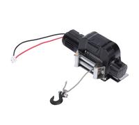 HUIOP Cabrestante de Coche RC, Cabrestante Eléctrico de Diseño Realista Alta Resistencia Aleación para Coches Trepadores Control Remoto 1/10 (Negro)