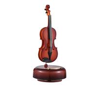 HUIOP Caja de música,Caja de música de violín Caja de música clásica de cuerda Caja de música giratoria Base giratoria Instrumento musical de cuerda Réplica en miniatura Artware Regalo para Navidad Cu