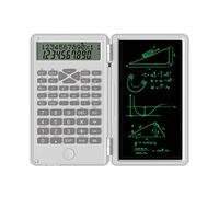 HUIOP Calculadoras científicas, calculadora científica con tablero de escritura borrable, 240 funciones, pantalla LCD de 2 líneas, calculadora plegable de matemáticas financieras, suministros