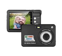 HUIOP - Cámara de fotos digital portátil (1080P, 48 MP, antitemblor zoom, 8 x pantalla LCD de 2,7 pulgadas, detección de rostros de sonrisa, batería de litio integrada con bolsa de transporte