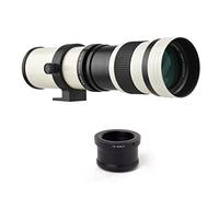 HUIOP Cámara MF Super Telephoto Zoom Lens F/8.3-16 420-800mm T2 Mount con M4/3-mount Anillo Adaptador 1/4 Thread Reemplazo para G9 GH5 II GX7 GX8 GX9 GX850 G90 G91 G95 G100 E-M1 E-M5 E