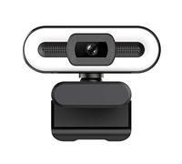 HUIOP Cámara Web 4K USB Plug and Play con iluminación de micrófono incorporada para transmisión en Vivo Videollamada Videoconferencia Enseñanza en línea