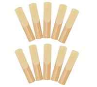 HUIOP Cañas para Saxofón Tenor, Juego de 10, Cañas de Color Madera para un Sonido Claro y Tonos Potentes, Ideales Principiantes y Profesionales
