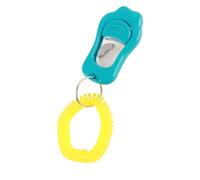 HUIOP Clicker de Entrenamiento para Perros, Material de PC, 3 Engranajes Ajustables, Pulsera Elástica Goma Suave, Adecuado para Gatos, Pájaros, Caballos (Azul Cielo)