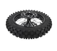 HUIOP Conjunto de Rueda Trasera de 12 Pulgadas, 80/100-12 3.00-12, Neumático, Piñón, Compatible con Thumpstar, Atomik, Pitpro, Kayo TSD TD DHZ, Material de Caucho Premium de 6 Capas,