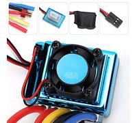 HUIOP Controlador de Velocidad Eléctrico sin Escobillas V2.3 ESC para Coche RC Fuerza de Frenado Ajustable Potencia Fuerte 45A/60A/80A Adecuado para Entusiastas los Automóviles 1/14 1/10 Diseño a