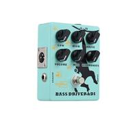 HUIOP Controlador y caja DI Pedal efector de bajo para bajo eléctrico con salida XLR Pedal de amplificador de bajo True Bypass DC 9V Interfaz de entrada/salida de 6,35 mm