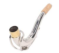 HUIOP Cuello Curvo para Saxofón de Metal, Codo de 28 Mm de Diámetro para Instrumentos de Viento, Hecho de Metal y Corcho con Aislamiento Térmico e Impermeable, Fácil de Conectar e