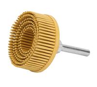 HUIOP Discos de Cerdas de Caucho de Esmeril Resistentes Al Desgaste de 2 Pulgadas, Rueda de Pulido para Eliminación de óxido para Limpieza de Rebabas de Metal, con Fácil Instalación y (Amarilla)