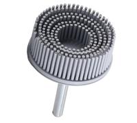 HUIOP Discos de Cerdas de Caucho de Esmeril Resistentes Al Desgaste de 2 Pulgadas, Rueda de Pulido para Eliminación de óxido para Limpieza de Rebabas de Metal, con Fácil Instalación y (Blanca)