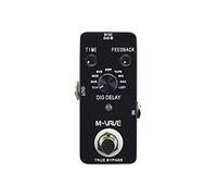 HUIOP efectos de instrumentos musicales,DIG DELAY Pedal de efecto de guitarra de retardo digital con 9 efectos de retardo True Bypass Full Metal Shell,Retardo del pedal de efectos de guitarra