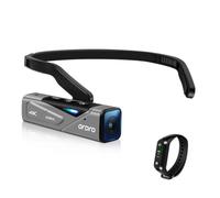 HUIOP EP7 Head Wearable 4K 60fps Cámara de Video Vista en Primera Persona Videocámara Manos Libres Control de la aplicación Enfoque automático Gimbal de 2 Ejes Incorporado vibración con Control