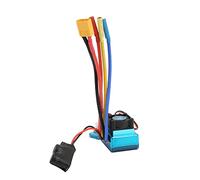 HUIOP ESC sin Escobillas RC 120A Resistente Al Agua, Juego de una Llave, Aceleración de 9 Niveles, Enchufe XT60 para Coche RC 1/10 1/8, Puerto de Programación Externo, Hecho de