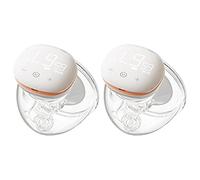 HUIOP Extractor de leche portátil,2 juegos de extractor de leche portátil manos libres eléctrico individual portátil taza de pecho portátil 8 oz / 240 ml sin BPA 3 modos 9 niveles de succión Confort