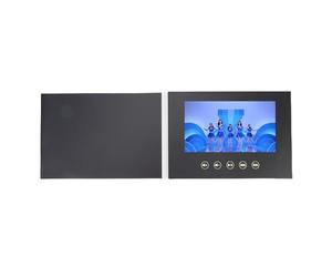 HUIOP Folleto de Vídeo Digital HD de 7 Pulgadas con Batería Recargable para Marketing, Pantalla Publicitaria Portátil para Diversas Ocasiones