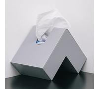 HUIOP HUIOP Caja de Pañuelos en Forma de Corazón con Cara Extraíble Doble Cara, Soporte para Caja Pañuelos Plástico con Función Estantería, Almacenamiento Estilo Nórdico para Familia, Vecinos (Gris)