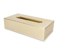 HUIOP HUIOP Caja Rectangular de Acero Inoxidable 304 para Papel de Seda, Color Dorado, a Prueba Polvo, Decoración del Hogar, Muy Adecuada para Cocina, Sala Estar, Sala Familiar, Oficina,