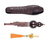 HUIOP Hulusi,3 tonos C-Key Flauta de cucurbitáceas de calabaza Hulusi Aluminio con tubos chapados en cobre Instrumento tradicional chino con nudo chino Estuche para principiantes Amateurs musicales,fl