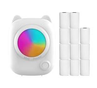 HUIOP Impresora de fotografías,Mini Impresora fotográfica instantánea térmica de Bolsillo, máquina para Hacer Etiquetas, conexión inalámbrica BT, Compatible con Aplicaciones de Android o iOS,