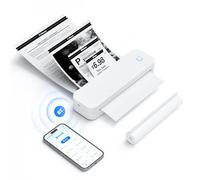 HUIOP Impresora sin Tinta,Impresora de Transferencia térmica portátil A4 Impresora de Transferencia de Tatuajes inalámbrica Uso con móvil/portátil 56 mm/77 mm/107 mm/210 mm/216 mm (2 Pulgadas/3