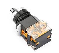 HUIOP Interruptor Giratorio, 2 Posiciones NC + NO Autoblocante, Material Plástico y Metálico, Ideal para Reemplazar los Rotos, Utilizado para Control Remoto en Circuitos Eléctricos,