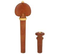 HUIOP Juego de Accesorios para Violín de Madera Jujube con Clavijas, Reposapiés, Pasador y Cordal para Violín 4/4 (madera de dátil)