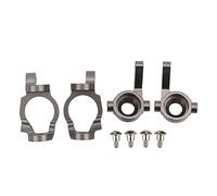 HUIOP Juego de Bloques C de Copa Dirección RC, Accesorios Aleación Aluminio para ZD Racing 10 10421 1/10 RC Desert SUV, Gris Titanio, 4 Piezas