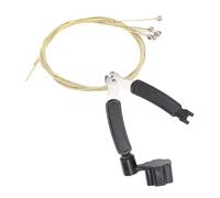 HUIOP Juego de Cuerdas de Guitarra Profesional Tensión Equilibrada y Tono Brillante Juego Enrollador Cuerdas 3 en 1 para Mantenimiento y Paño Limpieza Guitarra (Conjunto latón)