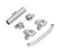 HUIOP Juego de Enlace de Dirección Delantera RC, Kit Actualización Aleación Aluminio Precisión para Coches Escalada ECX Barrage 1/24 RGT 1/24 FTX / (Plata)
