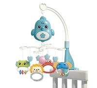 HUIOP Juguetes colgantes para cuna de bebé,Lindo móvil de cuna para bebé con proyección de estrellas musicales, juguetes giratorios colgantes, juguetes para cuna de bebé, 20 canciones de cuna,