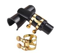 HUIOP Kit de boquilla de saxofón alto Boquilla de saxofón alto con ligadura Tapa de plástico para saxofón Reemplazo de instrumento Boquilla de saxofón alto Ligadura con tornillos ajustables,boquilla d