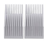 HUIOP Kit de Disipador de Calor Aluminio Compacto para CPU con Chip Electrónico, 2 Radiadores Calor para Enrutador, Placa Alimentación, Superficie Aluminio Anodizado, 100x40x30 Mm (Con adhesivo