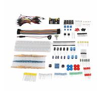 HUIOP Kit de Inicio de Componentes Electrónicos, Surtido Divertido 830 Puntos Conexión Módulo Diodo Condensador Resistencia Placa Pruebas para R3 con Control LED,