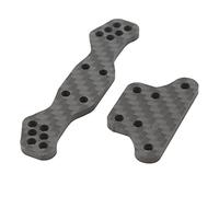 HUIOP Kit de Torre de Choque Frontal Fibra Carbono Duradero Alta Resistencia para LOSI 1/10 Baja Rey Hammer Rey RC Accesorios Coche Negro 2 Unidades